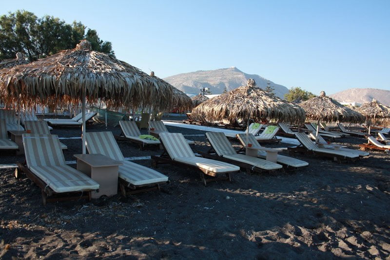 Perivolos beach Santorini island Greece