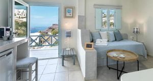 family suites with private balcony santorini bluedolpins ant