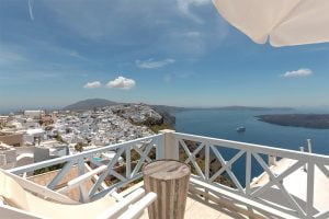 romantic suite with private balcony santorini bluedolphins 17