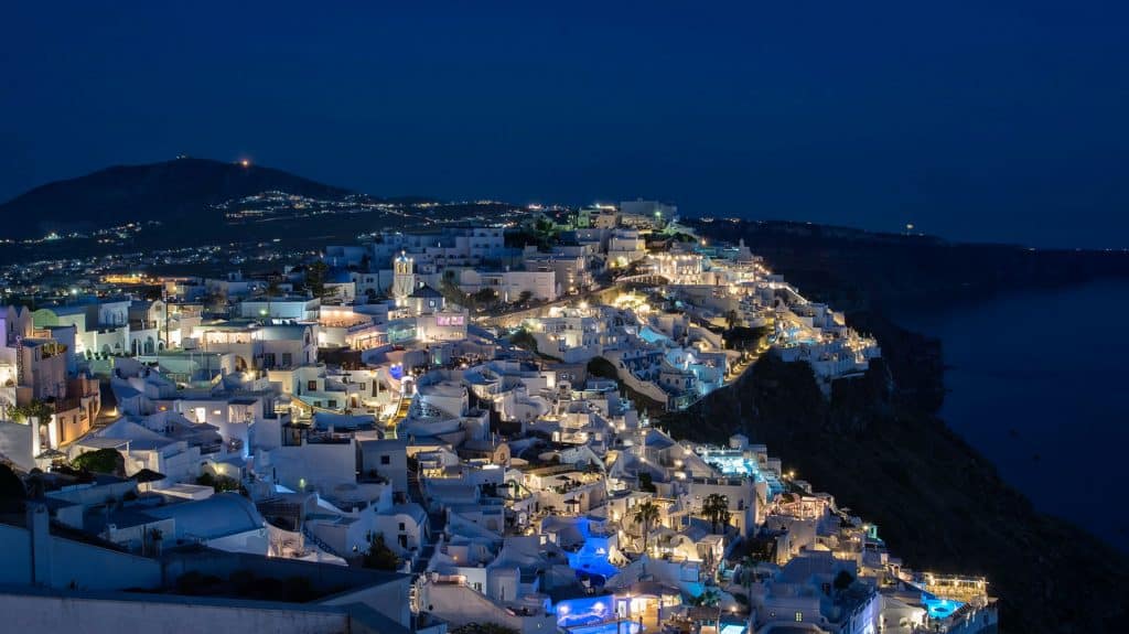 santorini by the night bluedolphins