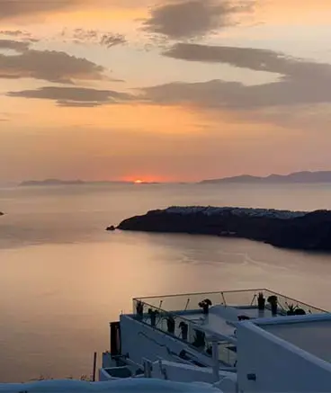 sunset santorini bluedophins 2