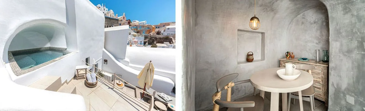 private house with pool santorini bluedolphins